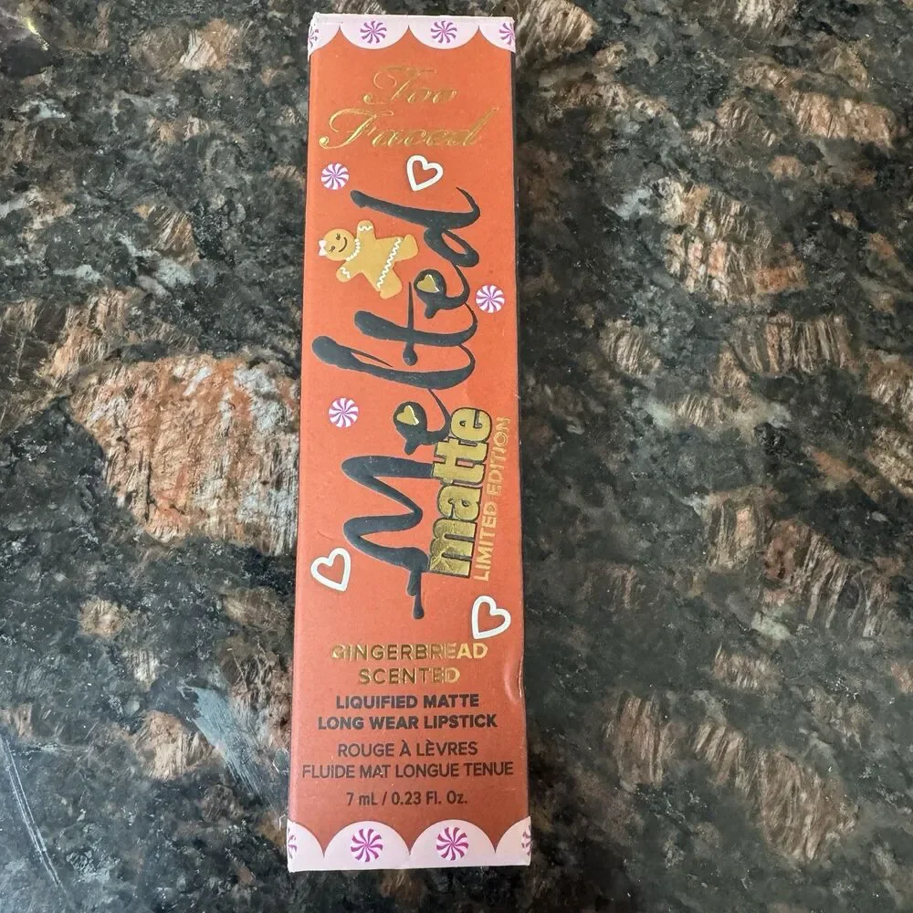 Too Faced Melted Matte Liquid Lipstick Gingerbread Girl Limited Edition NIB